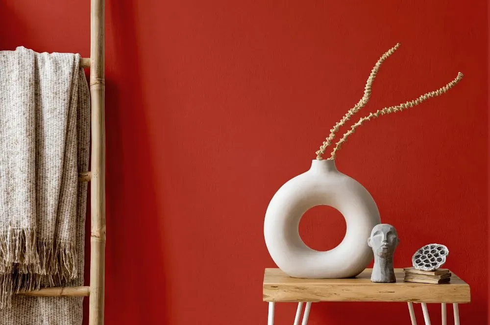 Benjamin Moore Ravishing Red wall