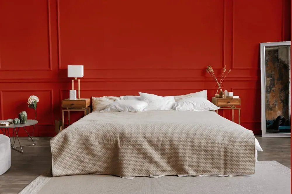 Benjamin Moore Ravishing Red bedroom