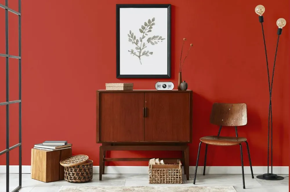 Benjamin Moore Ravishing Red japandi interior