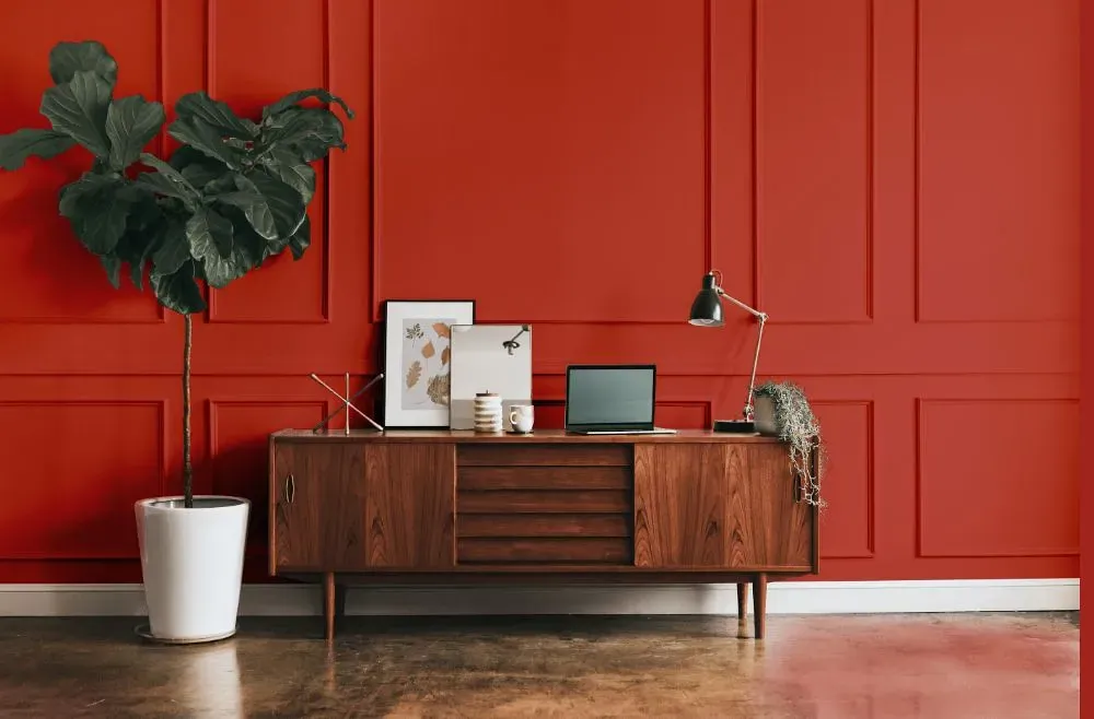 Benjamin Moore Ravishing Red modern interior