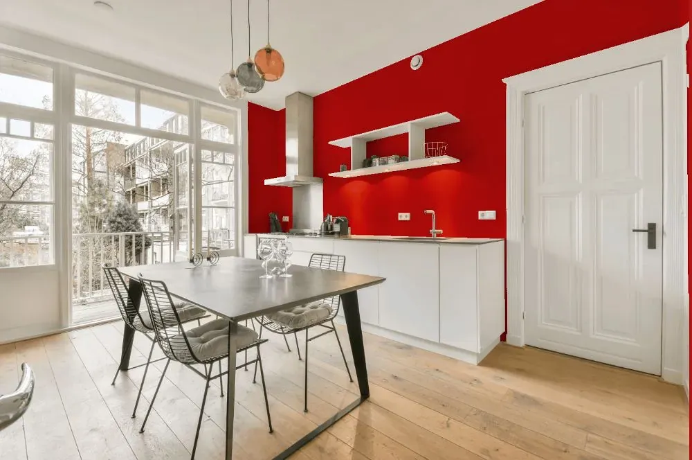 Benjamin Moore Red kitchen review