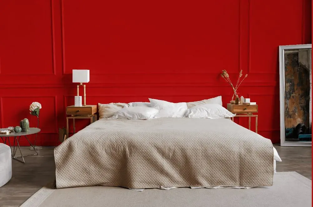 Benjamin Moore Red bedroom