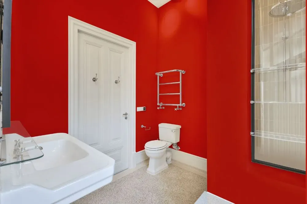 Benjamin Moore Redstone bathroom