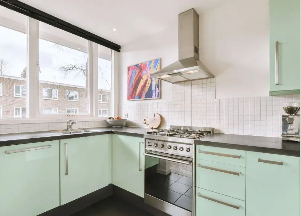 Benjamin Moore Reflection kitchen cabinets