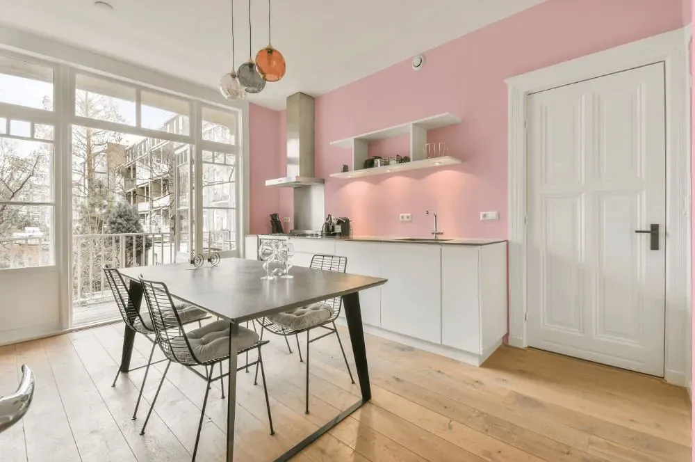 Benjamin Moore Ribbon Pink kitchen review