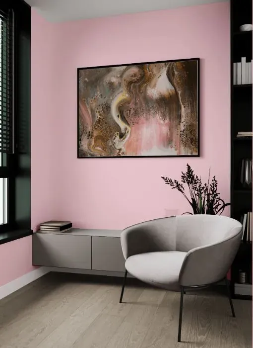 Benjamin Moore Ribbon Pink living room