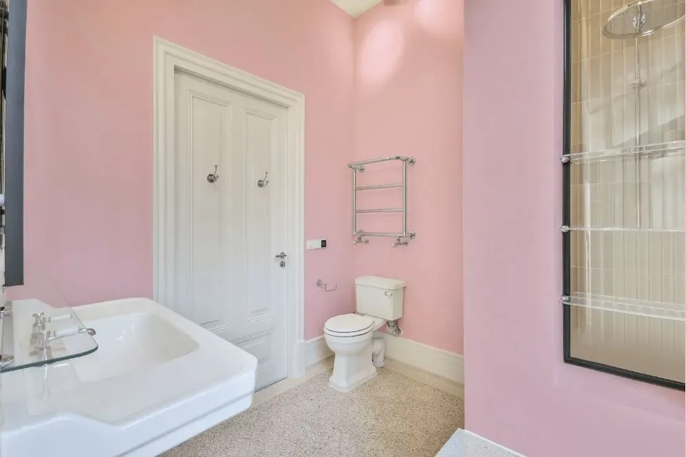 Benjamin Moore Ribbon Pink bathroom