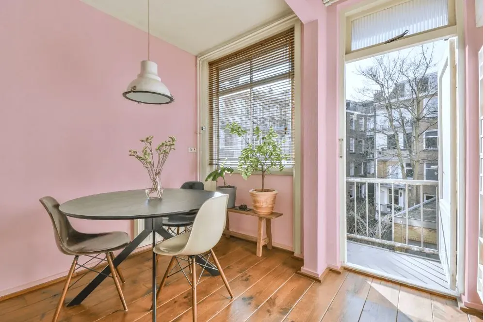 Benjamin Moore Ribbon Pink living room