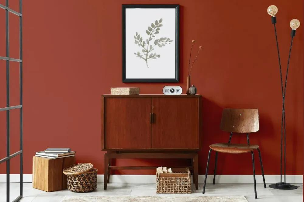 Benjamin Moore Rich Chestnut japandi interior