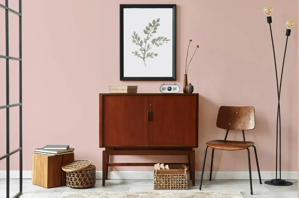 Benjamin Moore Rose Blush japandi interior