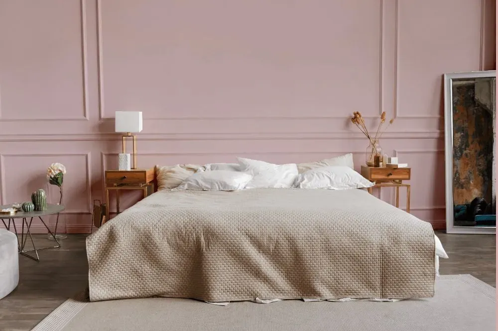 Benjamin Moore Rose Lace bedroom