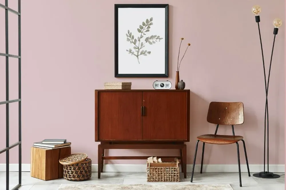 Benjamin Moore Rose Lace japandi interior