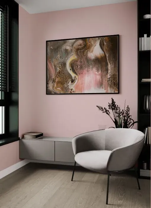 Benjamin Moore Rose Silk living room