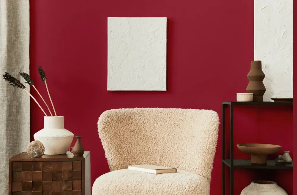 Benjamin Moore Roseate living room interior