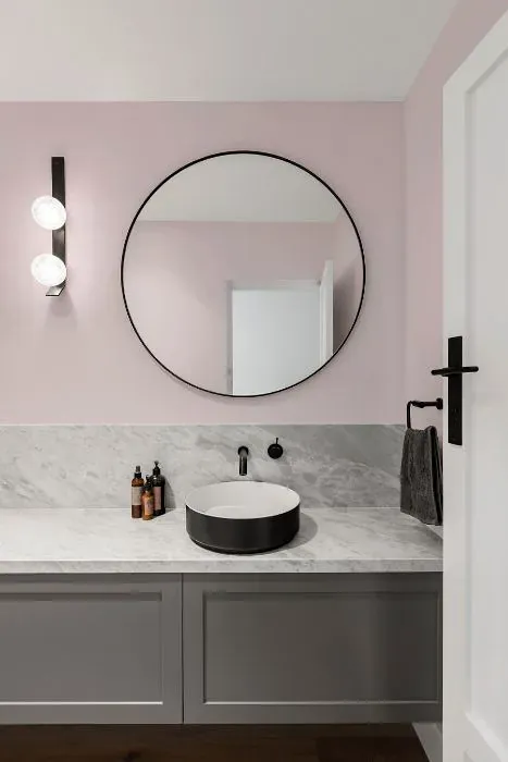 Benjamin Moore Rosemist minimalist bathroom