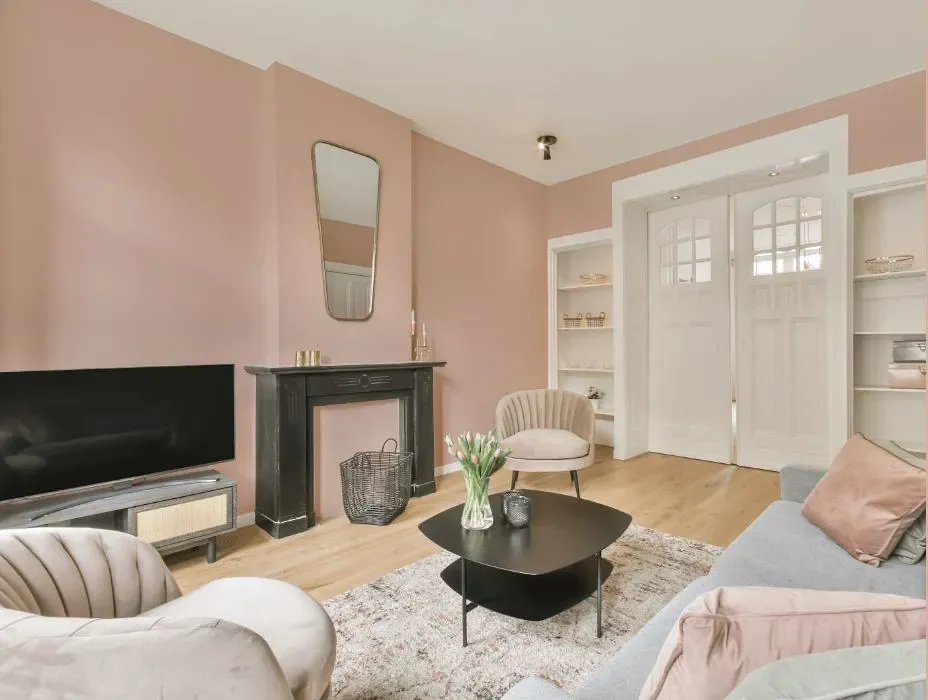 Benjamin Moore Rosetone victorian house interior