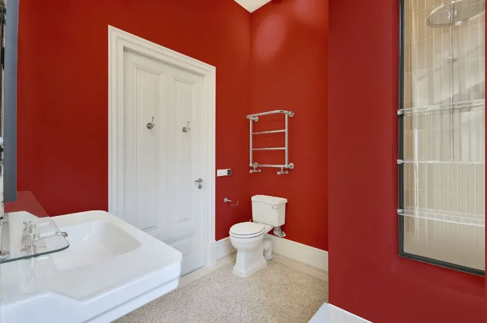 Benjamin Moore Rosy Apple bathroom