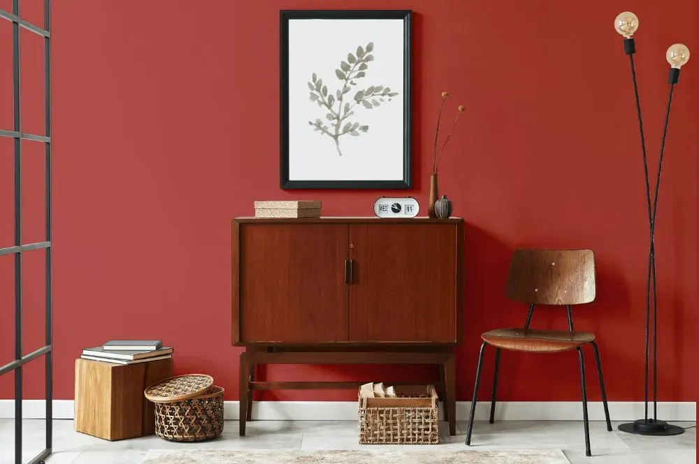 Benjamin Moore Rosy Apple japandi interior