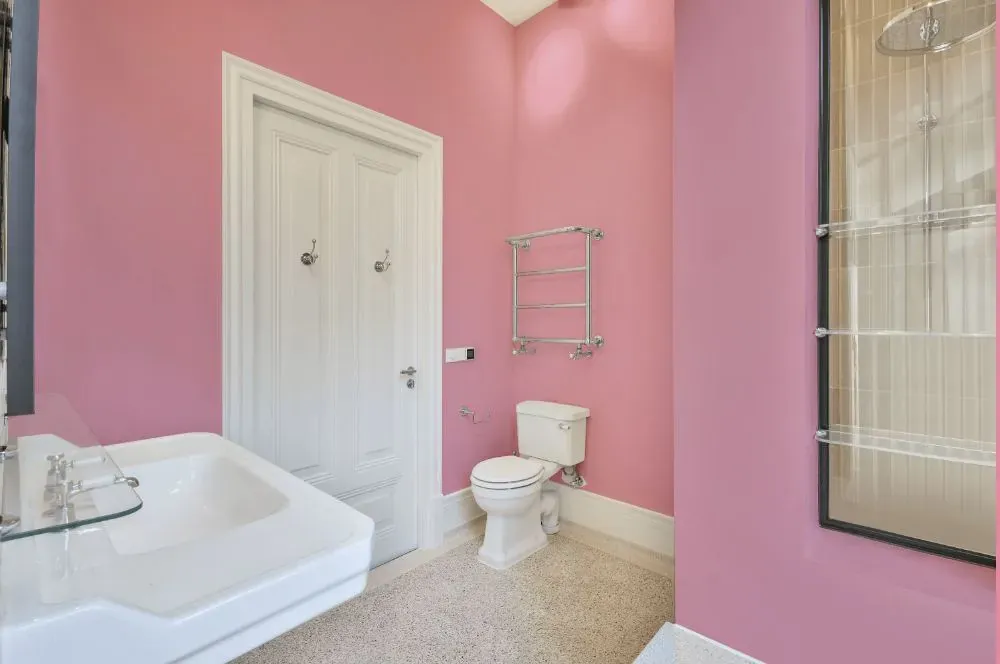 Benjamin Moore Rosy Glow bathroom