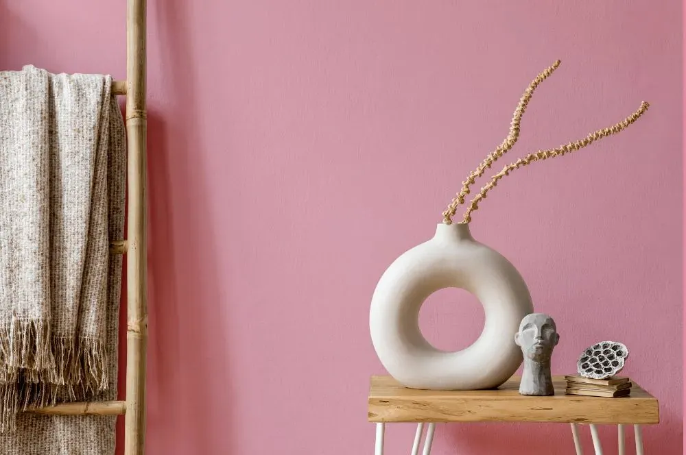 Benjamin Moore Rosy Glow wall