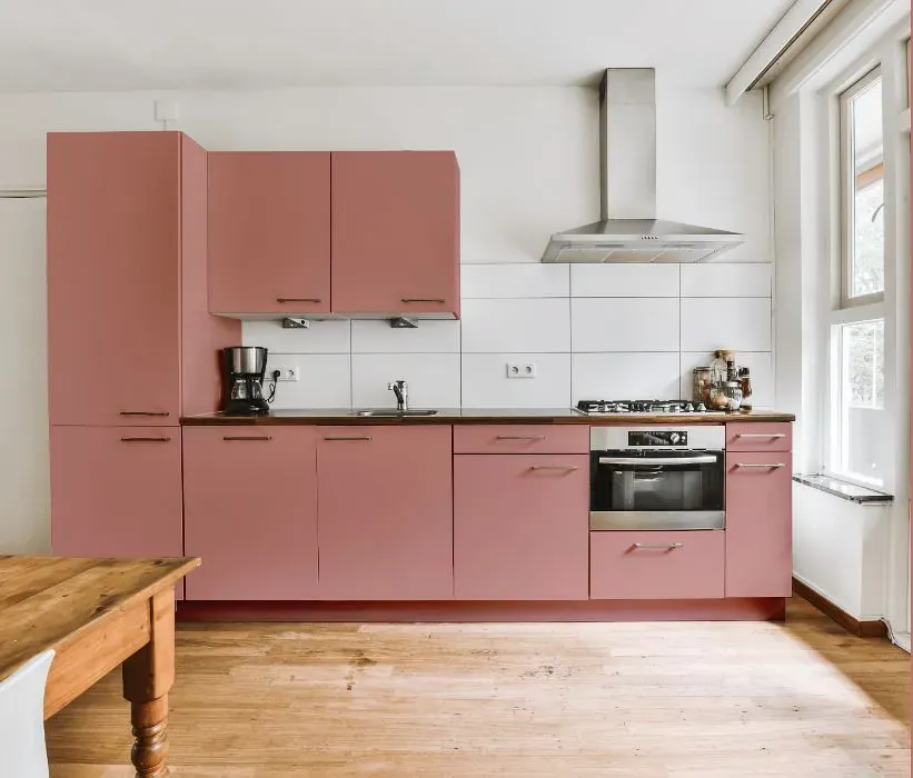 Benjamin Moore Rosy Tan kitchen cabinets