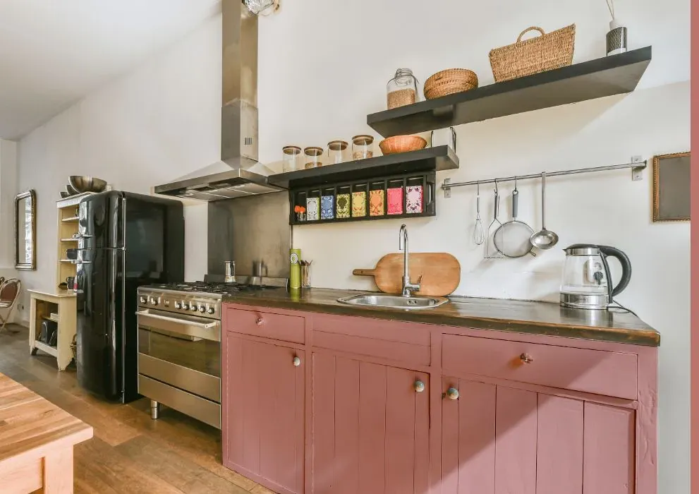 Benjamin Moore Rosy Tan kitchen cabinets