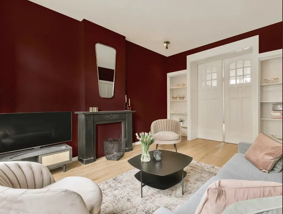 Benjamin Moore Ruby Dusk victorian house interior