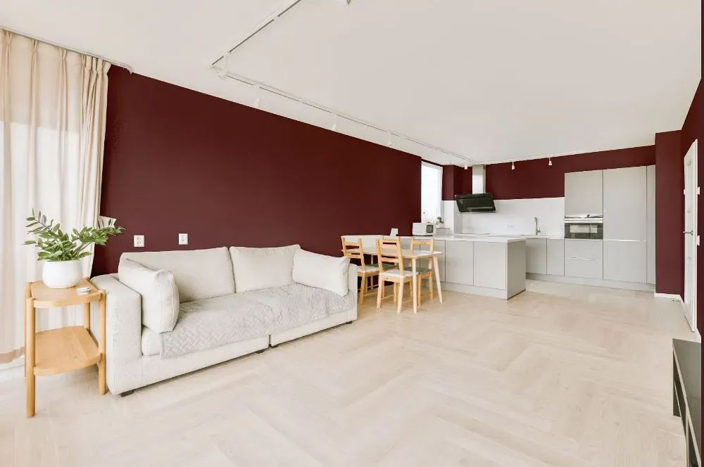 Benjamin Moore Ruby Dusk living room interior