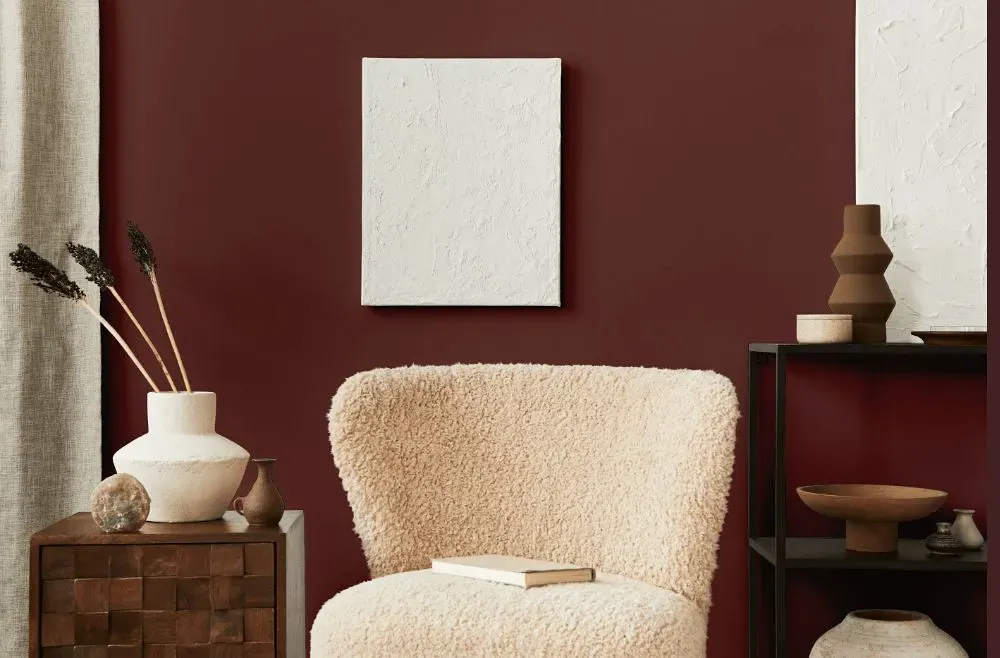 Benjamin Moore Ruby Dusk living room interior