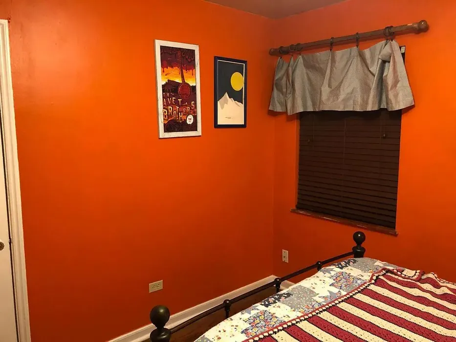 Benjamin Moore Rumba Orange Bedroom