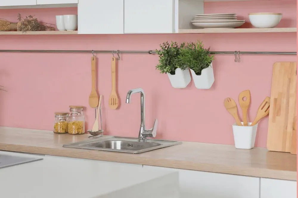 Benjamin Moore Sailor's Delight kitchen backsplash