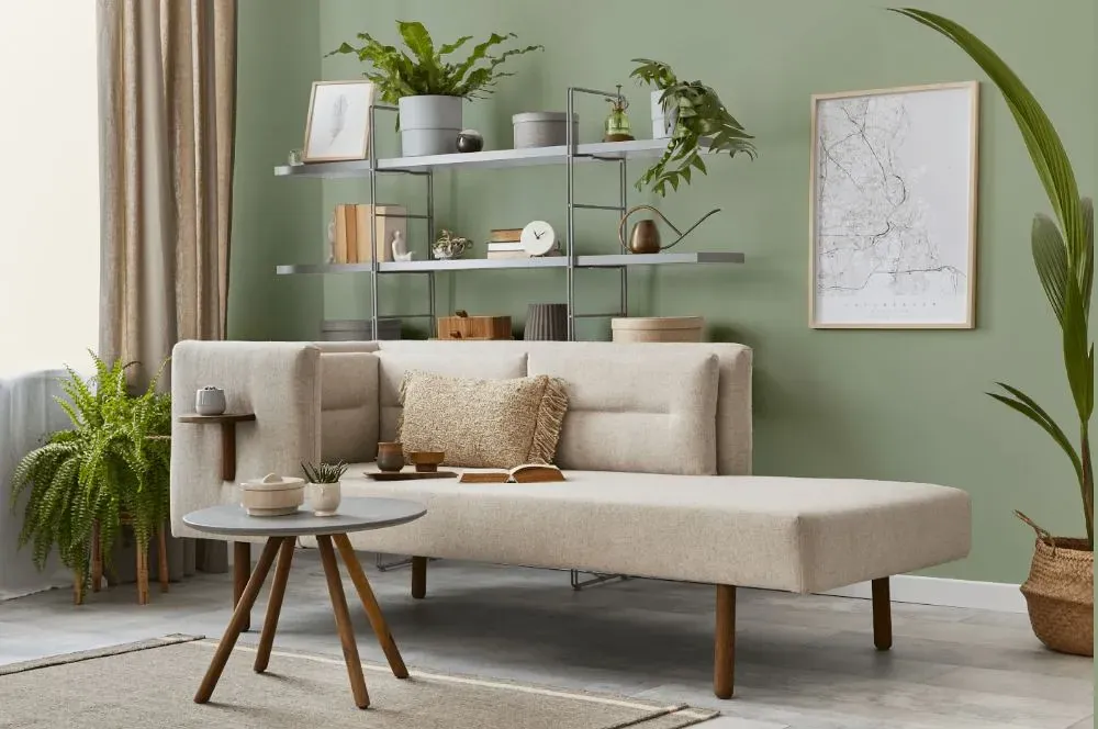 Benjamin Moore Salisbury Green living room