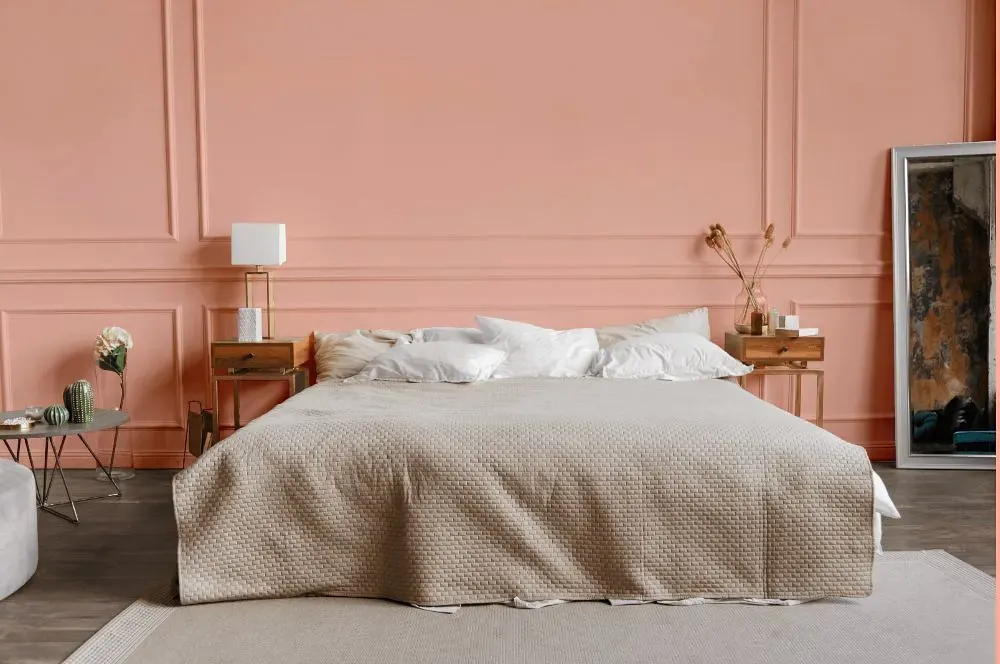 Benjamin Moore Salmon Peach bedroom