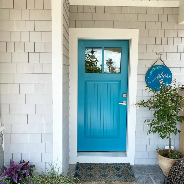 Benjamin Moore Salzburg Blue Front Door