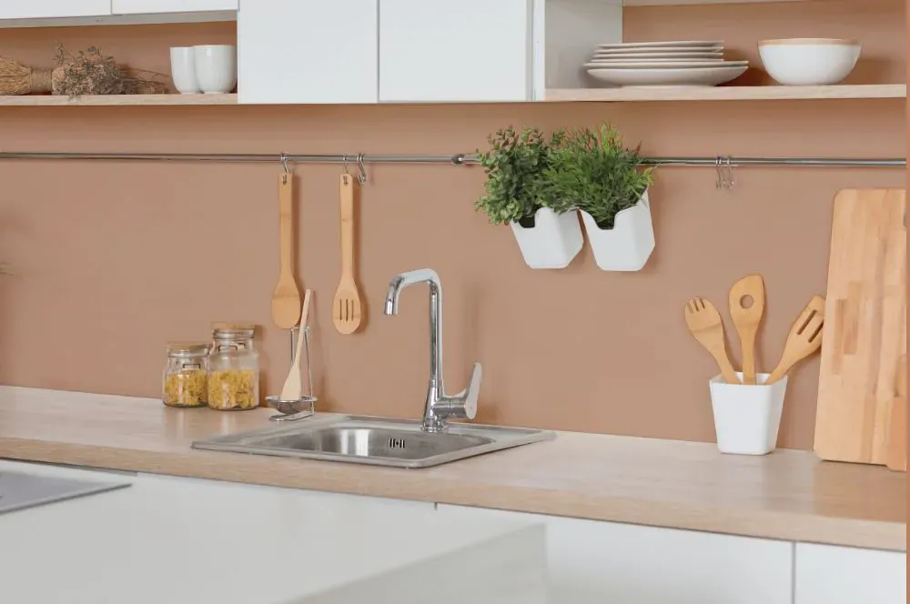 Benjamin Moore San Carlos Tan kitchen backsplash