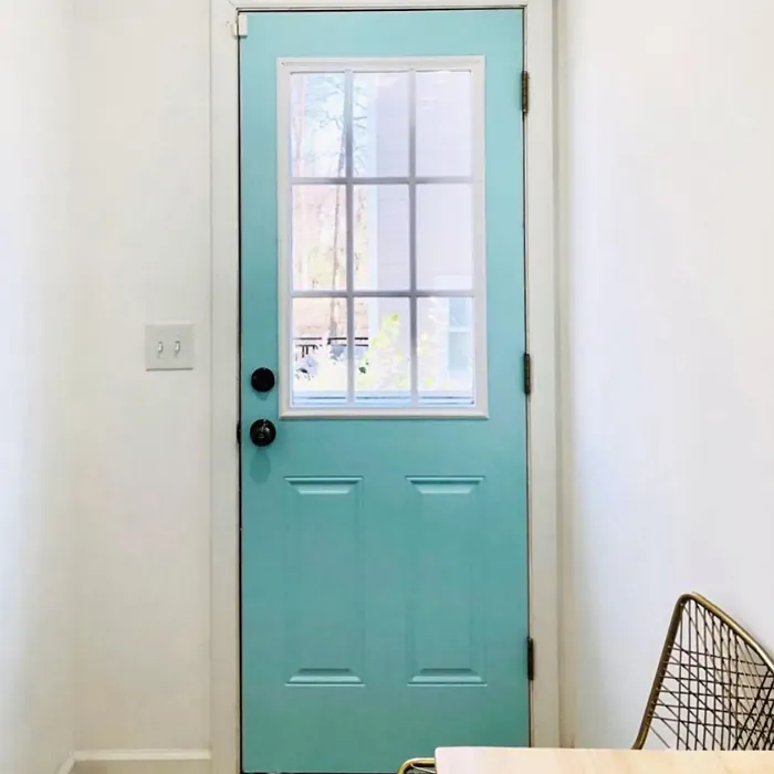 Benjamin Moore San Clemente Teal door color