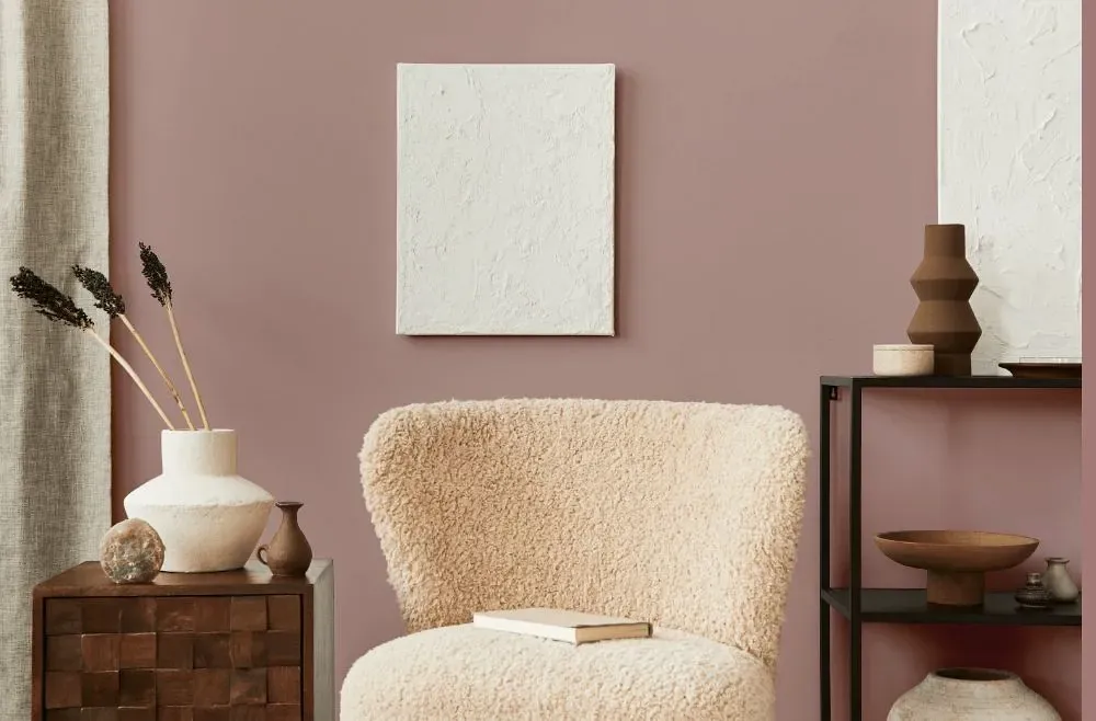 Benjamin Moore Sandblast living room interior