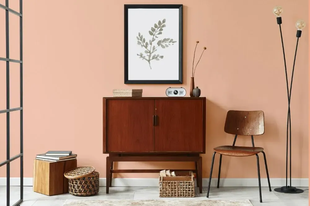 Benjamin Moore Sanibel Peach japandi interior