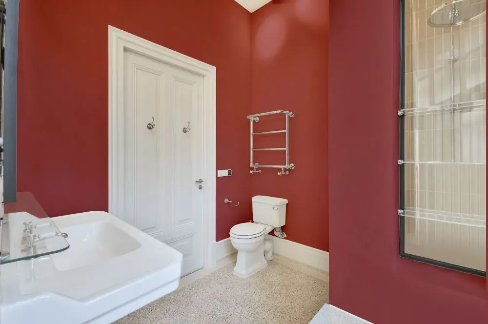 Benjamin Moore Santa Fe Pottery bathroom