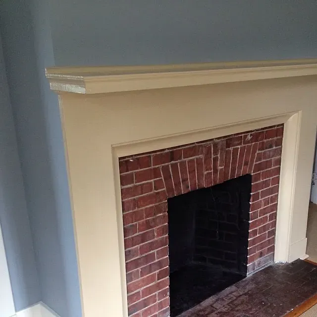 Benjamin Moore Nantucket Fog living room 