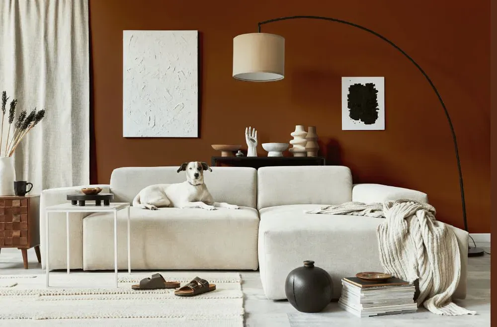 Benjamin Moore Satchel cozy living room