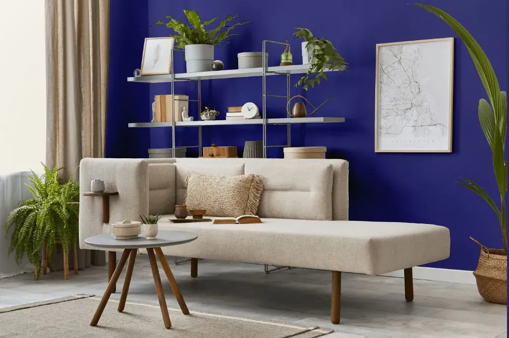 Benjamin Moore Scandinavian Blue living room