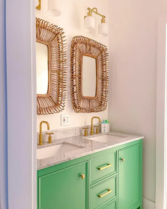 Scotch Plains Green boho bathroom vanity 