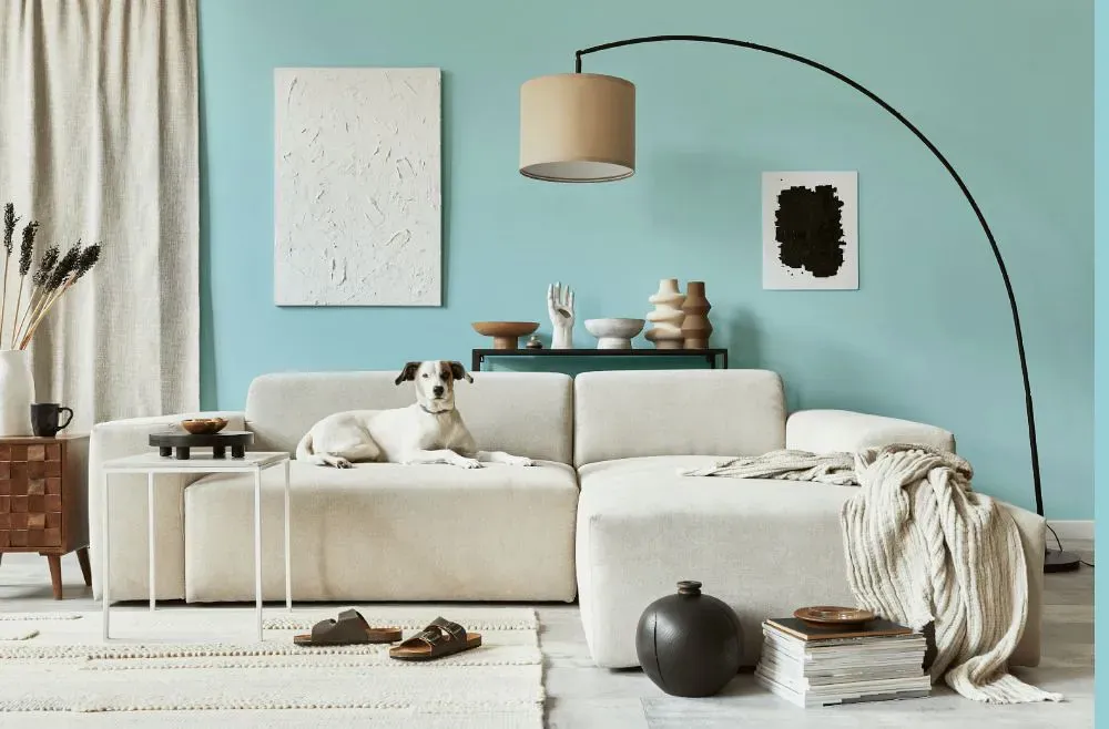 Benjamin Moore Seabrook cozy living room