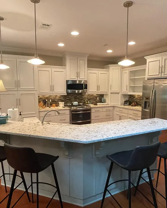 Benjamin Moore Seapearl kitchen cabinets color review