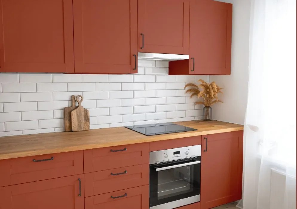 Benjamin Moore Sedona Clay kitchen cabinets