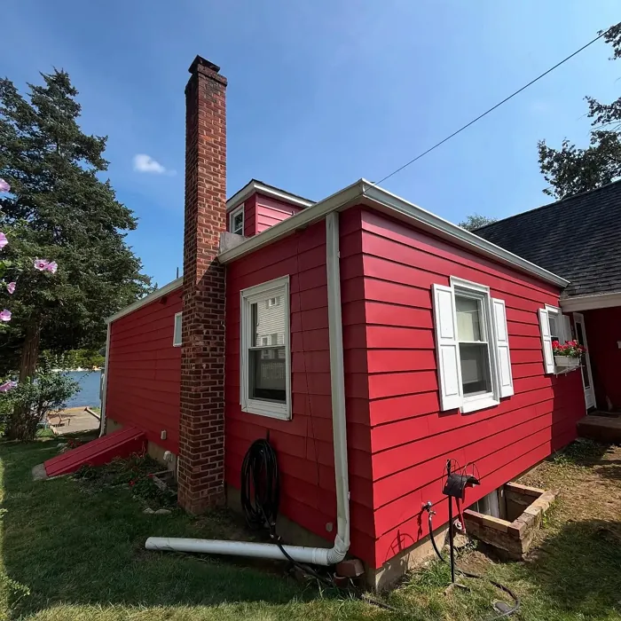 Benjamin Moore Segovia Red house exterior color review