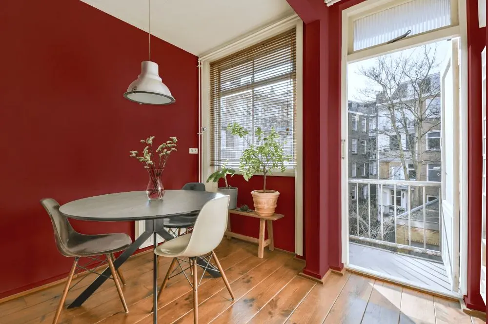 Benjamin Moore Segovia Red living room