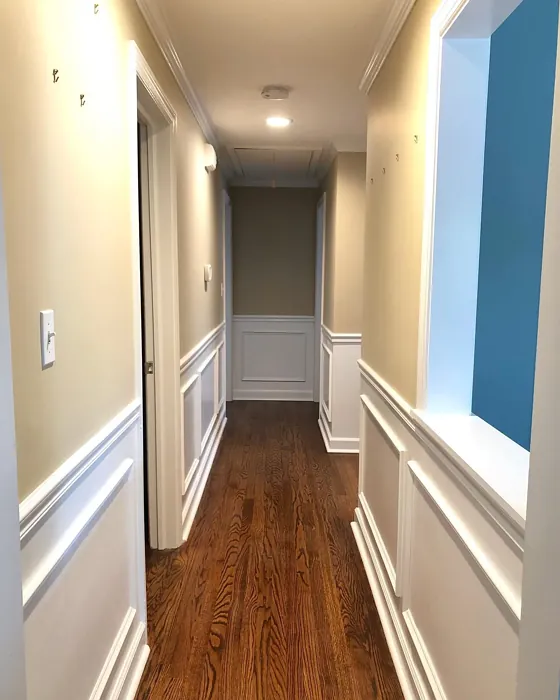 Benjamin Moore Shaker Beige hallway paint