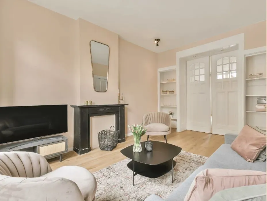 Benjamin Moore Sheer Pink victorian house interior